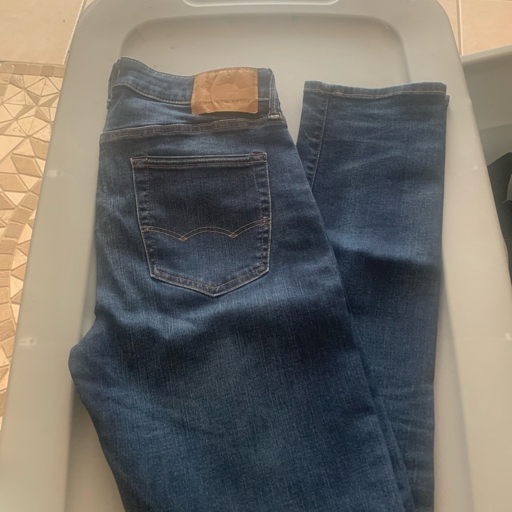 American Eagle Outfitters Dark Blue Straight Jeans